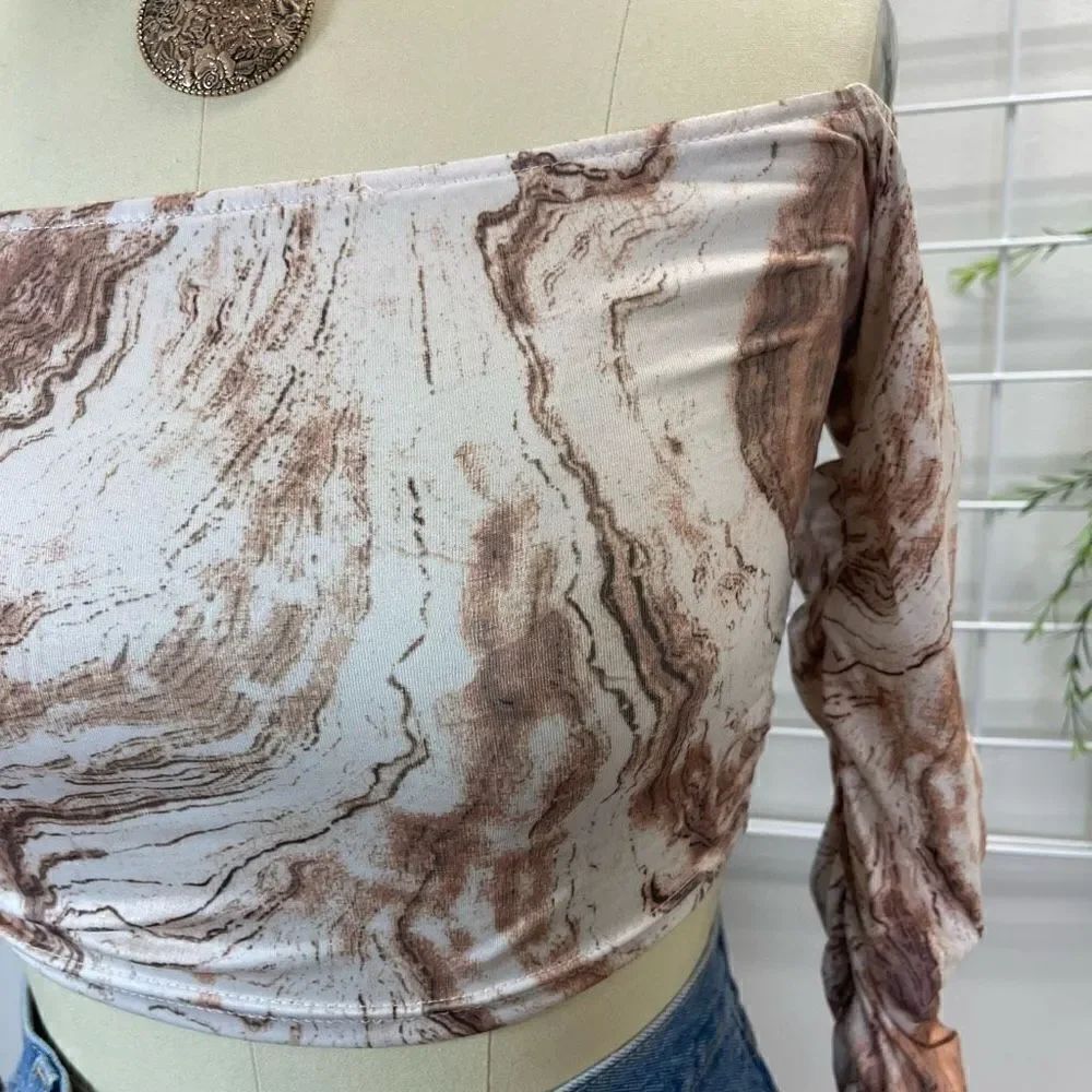 SHEIN - Tie-Dye Pattern Ruffle Sleeve - Picture 6 of 7